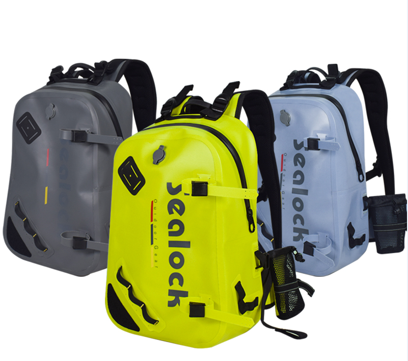 Helper apik kanggo mancing - tas ransel anti banyu