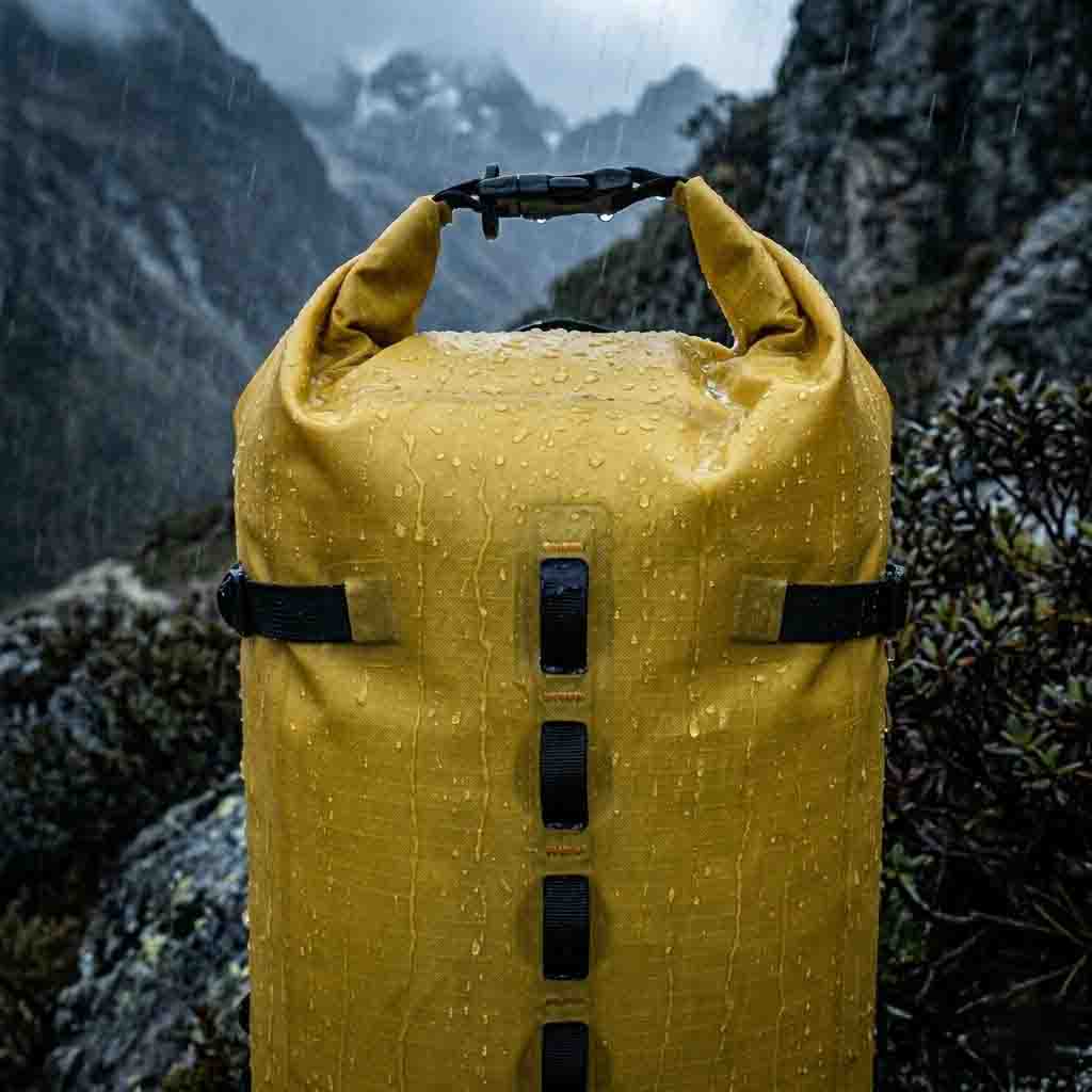 Kejiret ing Udan Gunung? Carane Roll-Top Backpacks Stop gangguan banyu