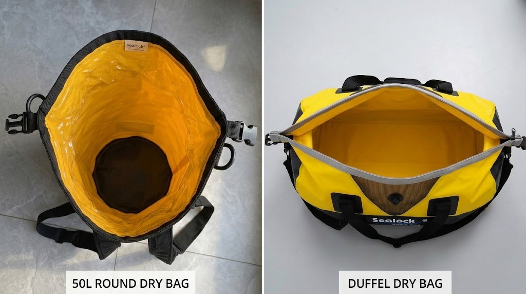 Tas Kering 50L: Ngendi Aturan Tas Cilik Mungkasi Kerja