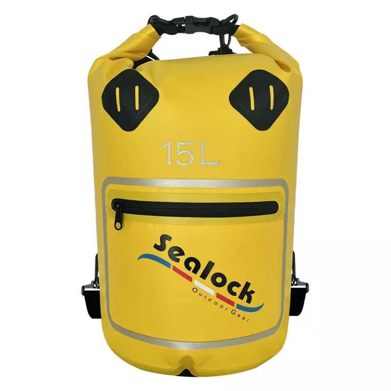 Tas Kering Tabung Waterproof kanthi Jendela Transparan lan Kanthong Zip